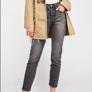 Levi’s 501 skinny straight leg button fly jeans